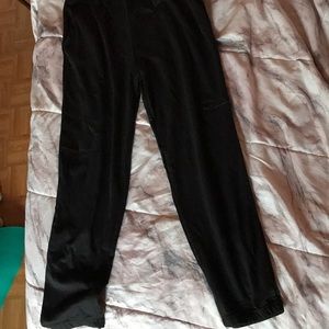 black boohoo tall joggers w/ zip detailing